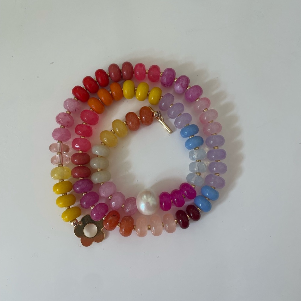 Assorted gemstone bead necklace - Picture 5 of 5